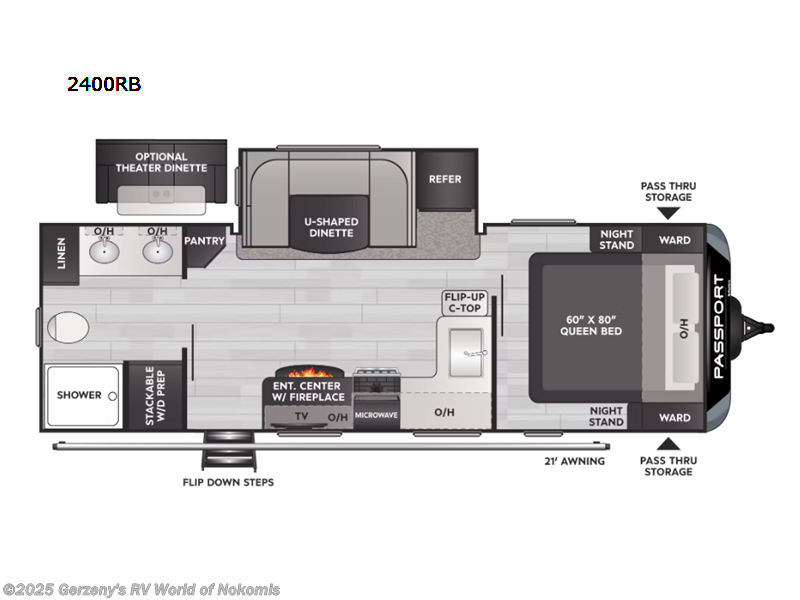 2024 Keystone Passport GT 2400RB - New Travel Trailer For Sale by Gerzeny's RV World of Nokomis in Nokomis, Florida features Slideout