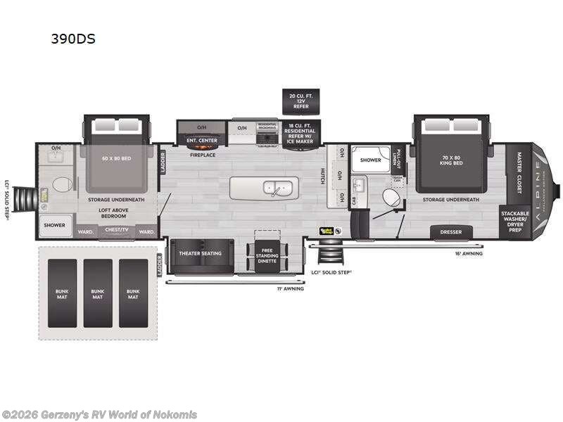 2025 Keystone Alpine Avalanche Edition 390DS - New Fifth Wheel For Sale by Gerzeny's RV World of Nokomis in Nokomis, Florida features Slideout