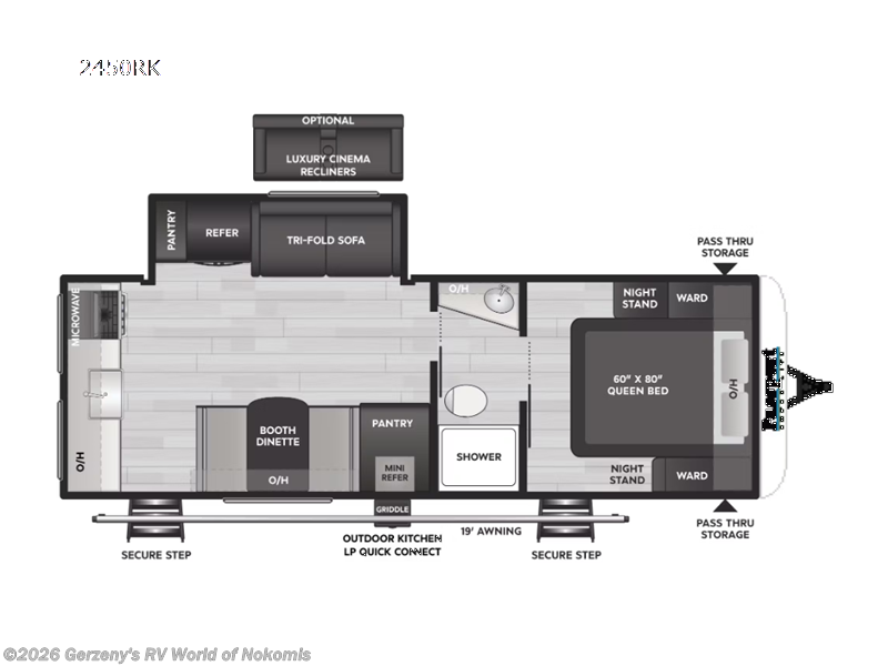2025 Keystone Passport Super Lite 2450RK - New Travel Trailer For Sale by Gerzeny's RV World of Nokomis in Nokomis, Florida features Slideout
