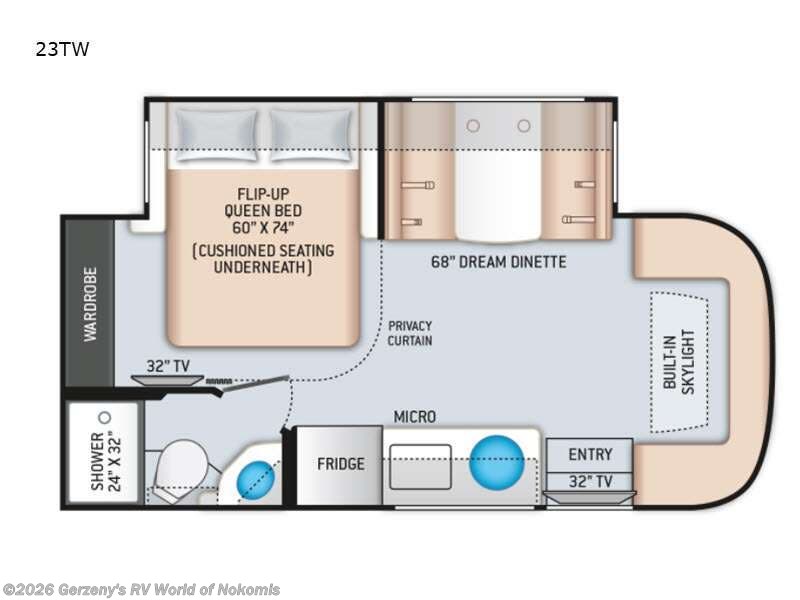 2022 Thor Motor Coach Compass 23TW - Used Class B+ For Sale by Gerzeny's RV World of Nokomis in Nokomis, Florida features Slideout