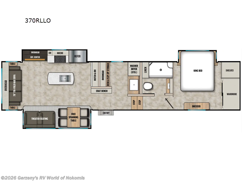2026 Coachmen Brookstone 370RLLO - New Fifth Wheel For Sale by Gerzeny's RV World of Nokomis in Nokomis, Florida features Slideout