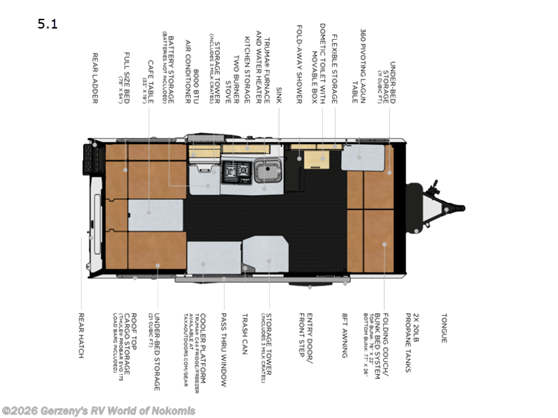 2023 Taxa Mantis 5.2 - Used Travel Trailer For Sale by Gerzeny's RV World of Nokomis in Nokomis, Florida
