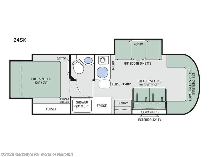 2019 Thor Motor Coach Synergy Sprinter 24SK - Used Class C For Sale by Gerzeny's RV World of Nokomis in Nokomis, Florida features Slideout