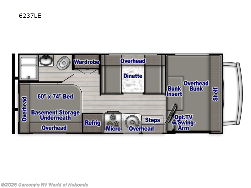 2025 Gulf Stream Conquest 6237LE - New Class C For Sale by Gerzeny's RV World of Nokomis in Nokomis, Florida