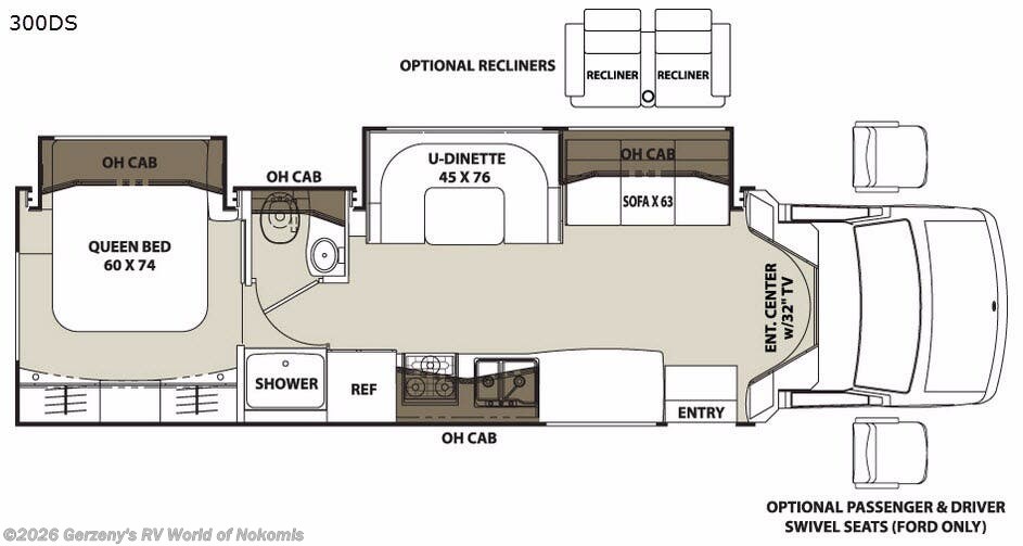 2017 Coachmen Concord 300DS - Used Class B+ For Sale by Gerzeny's RV World of Nokomis in Nokomis, Florida features Slideout