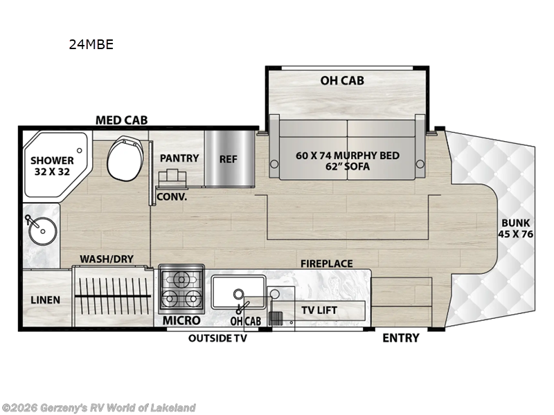 2024 Coachmen Prism Elite 24MB - New Class C For Sale by Gerzeny's RV World of Lakeland in Lakeland, Florida features Slideout