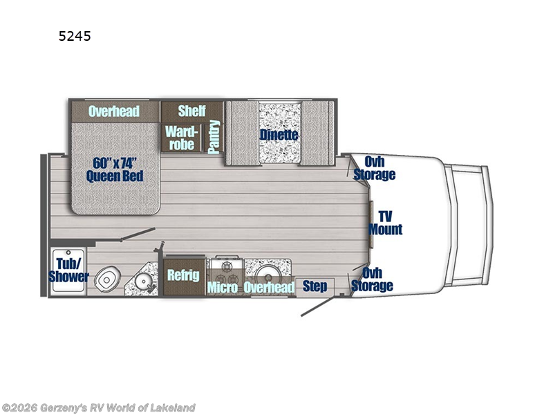 2025 Gulf Stream BT Cruiser 5245B - New Class C For Sale by Gerzeny's RV World of Lakeland in Lakeland, Florida features Slideout
