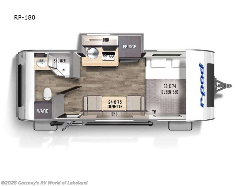 2023 Forest River R Pod RP-180 - Used Travel Trailer For Sale by Gerzeny's RV World of Lakeland in Lakeland, Florida features Slideout