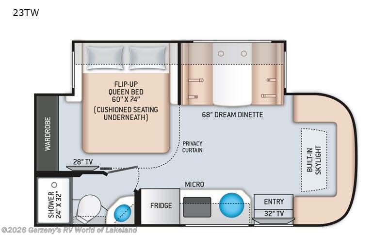 2021 Thor Motor Coach Gemini 23TW - Used Class C For Sale by Gerzeny's RV World of Lakeland in Lakeland, Florida features Slideout