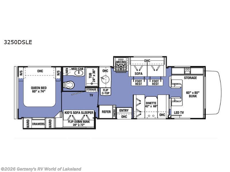 2019 Forest River Sunseeker LE 3250DSLE Ford - Used Class C For Sale by Gerzeny's RV World of Lakeland in Lakeland, Florida features Slideout