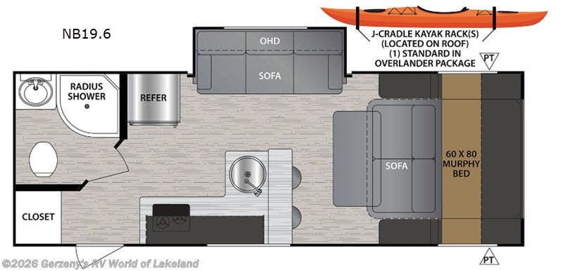 2020 Forest River No Boundaries NB19.6 - Used Travel Trailer For Sale by Gerzeny's RV World of Lakeland in Lakeland, Florida features Slideout
