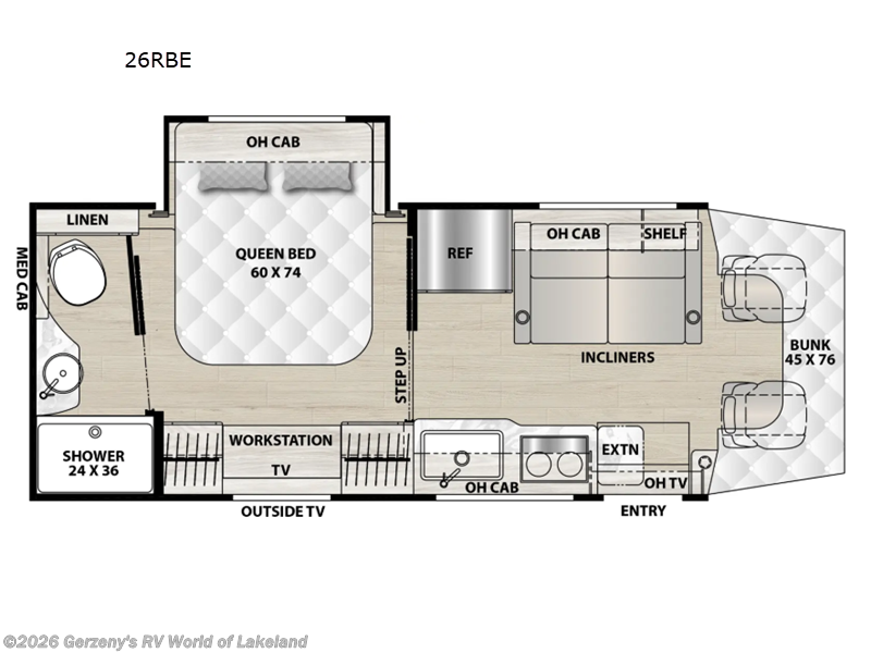 2025 Coachmen Prism Elite 26RB - New Class C For Sale by Gerzeny's RV World of Lakeland in Lakeland, Florida features Slideout