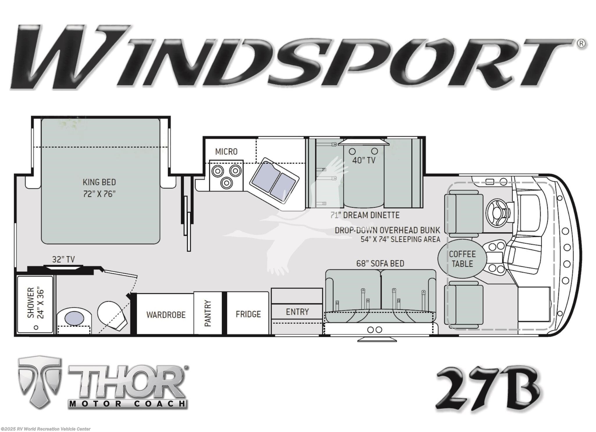 2019 Thor Motor Coach Windsport 27B - Used Class A For Sale by RV World Recreation Vehicle Center in Yuma, Arizona features Air Conditioning