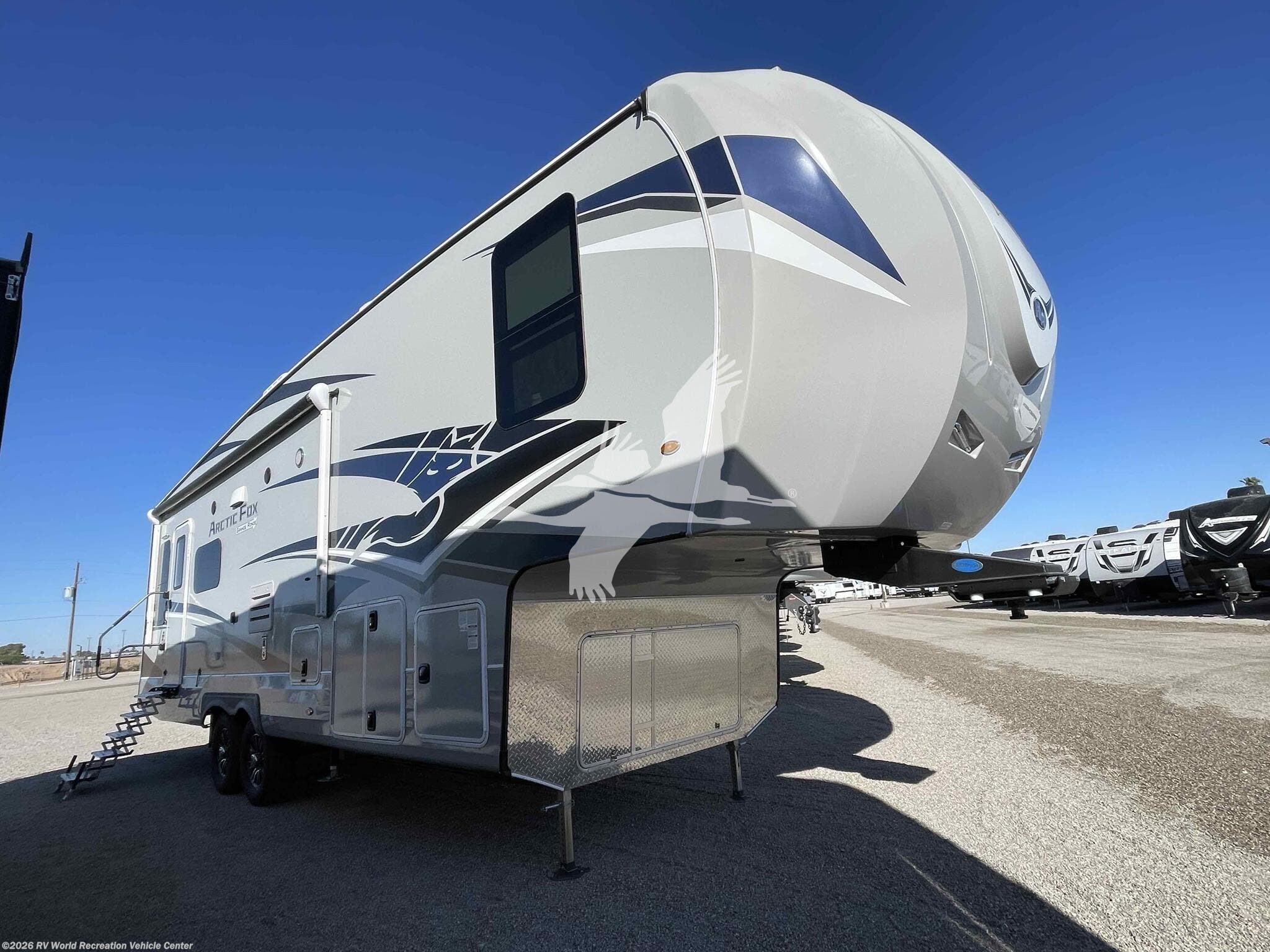 2023 Northwood Arctic Fox 29-5T - Used Fifth Wheel For Sale by RV World Recreation Vehicle Center in Yuma, Arizona features Fireplace, Air Conditioning