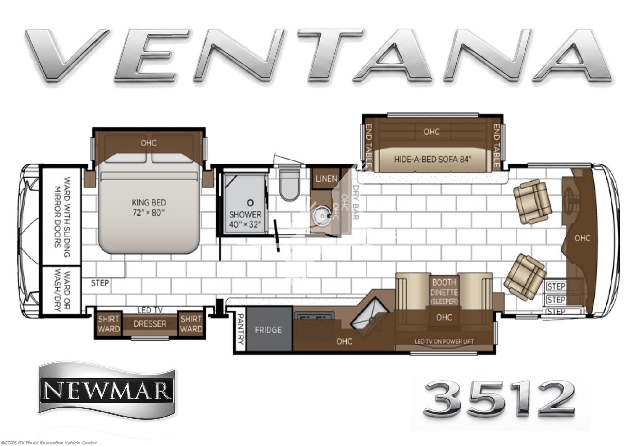 2027 Newmar Ventana 3512 - New Class A For Sale by RV World Recreation Vehicle Center in Yuma, Arizona features Air Conditioning