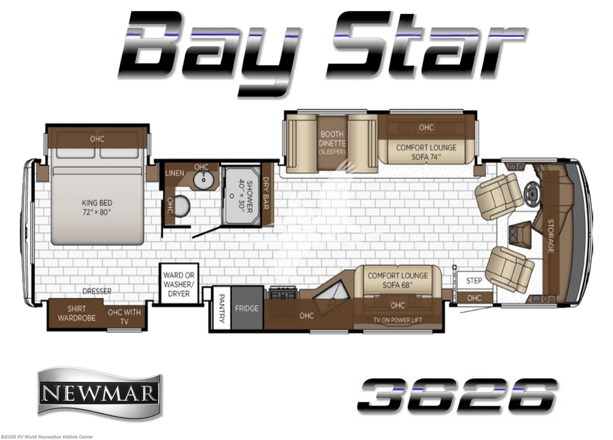 2027 Newmar Bay Star 3626 - New Class A For Sale by RV World Recreation Vehicle Center in Yuma, Arizona features Air Conditioning