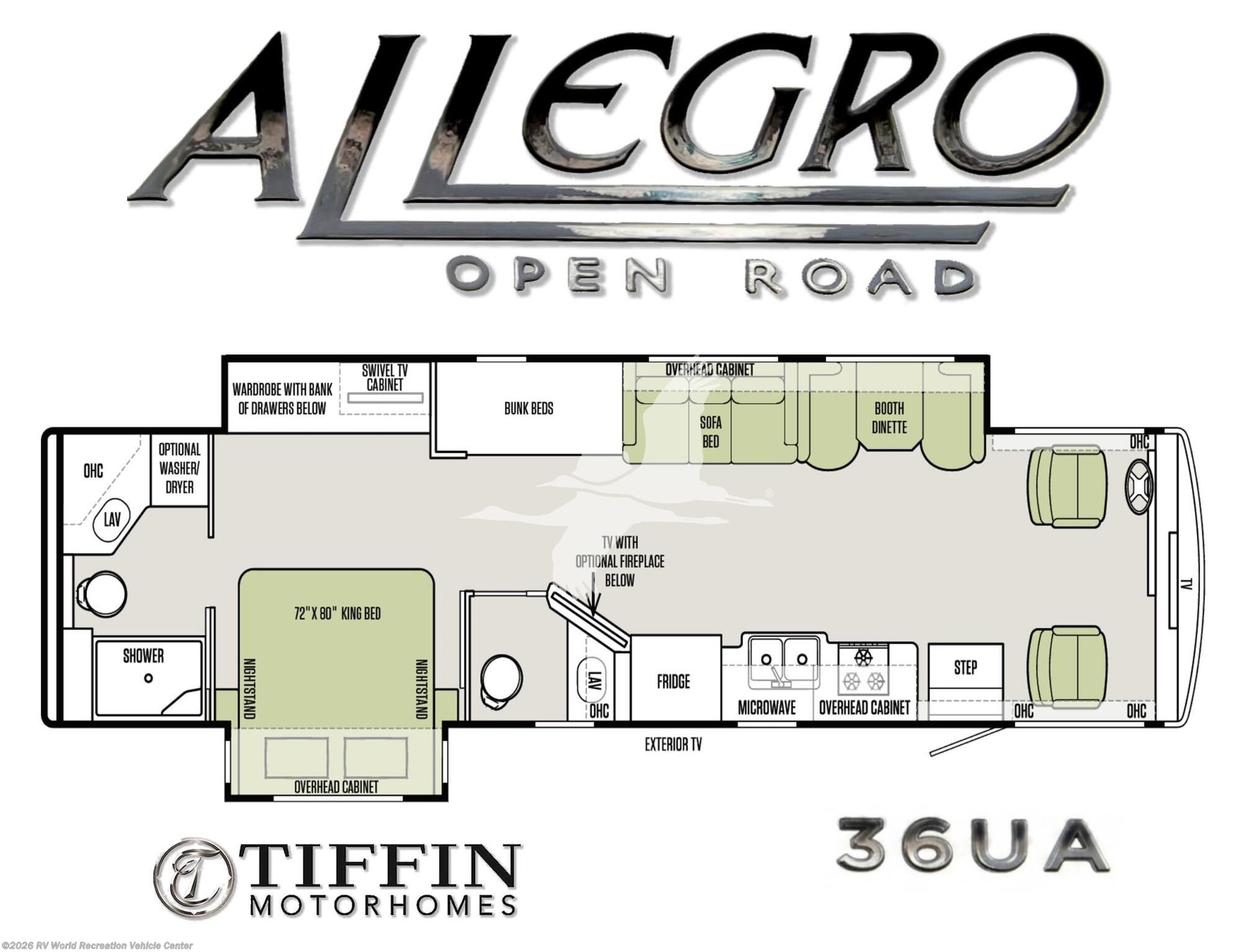 2016 Tiffin Allegro OPEN ROAD 36UA - Used Class A For Sale by RV World Recreation Vehicle Center in Yuma, Arizona