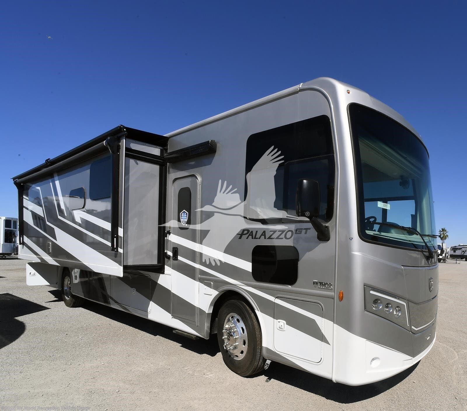 2026 Thor Motor Coach Palazzo GT 37.5 - New Class A For Sale by RV World Recreation Vehicle Center in Yuma, Arizona features Air Conditioning, Fireplace