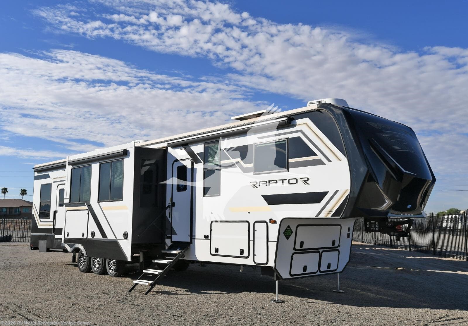 2025 Keystone Raptor 430 - New Fifth Wheel For Sale by RV World Recreation Vehicle Center in Yuma, Arizona features Air Conditioning, Fireplace