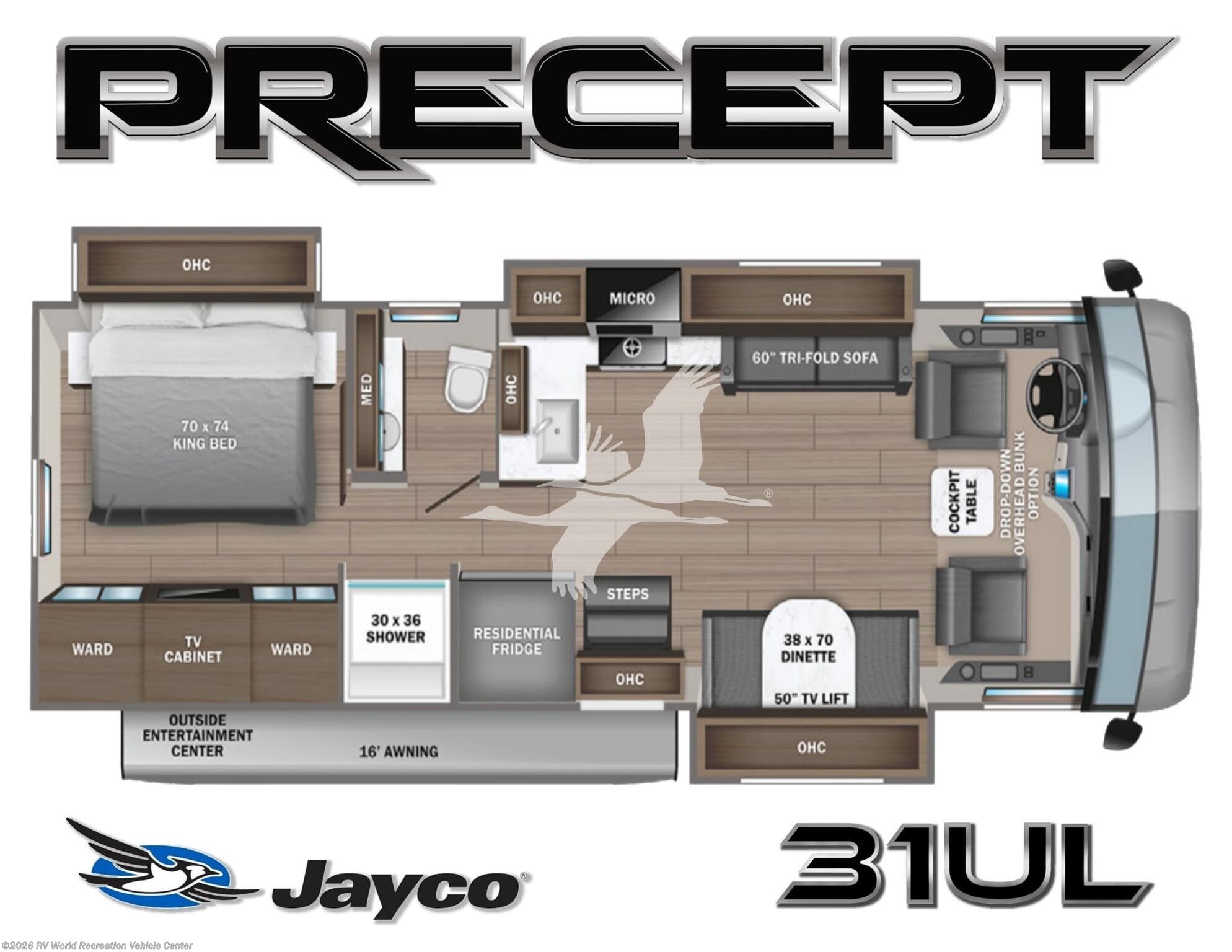 2019 Jayco Precept 31UL - Used Class A For Sale by RV World Recreation Vehicle Center in Yuma, Arizona features Air Conditioning