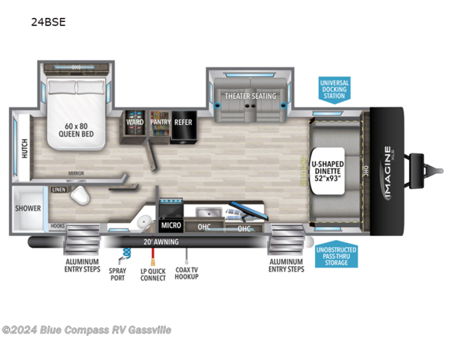 2024 Grand Design Imagine XLS 24BSE - New Travel Trailer For Sale by Blue Compass RV Gassville in Gassville, Arkansas