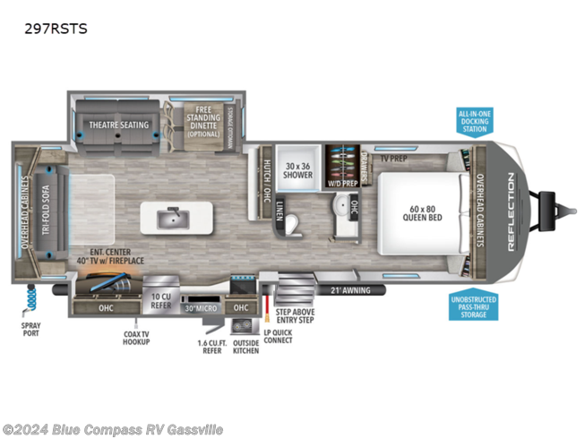 2024 Grand Design Reflection 297RSTS - New Travel Trailer For Sale by Blue Compass RV Gassville in Gassville, Arkansas