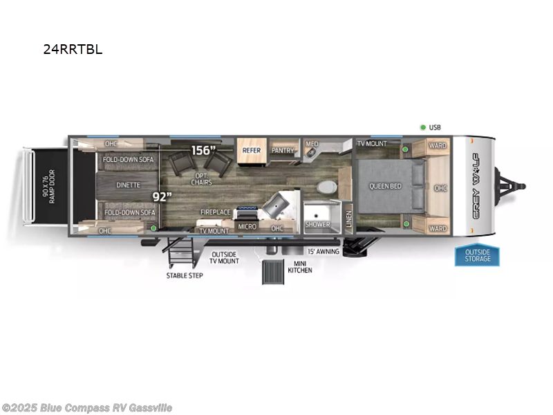2024 Forest River Cherokee Grey Wolf Black Label 24RRTBL RV for Sale in