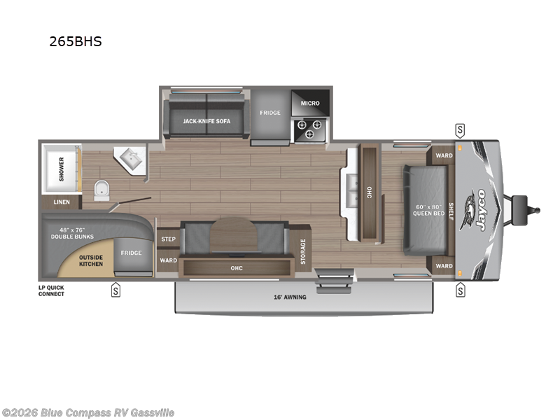 2025 Jayco Jay Flight SLX 265BHS - New Travel Trailer For Sale by Blue Compass RV Gassville in Gassville, Arkansas features Slideout