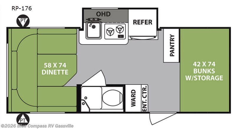 2018 Forest River R Pod 176T - Used Travel Trailer For Sale by Blue Compass RV Gassville in Gassville, Arkansas features Slideout