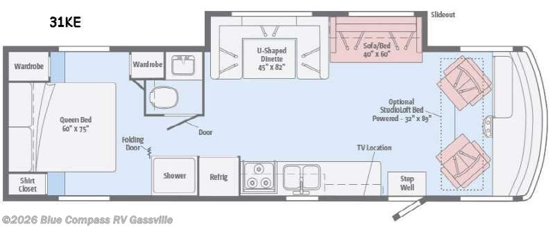 2016 Itasca Sunstar 31KE - Used Class A For Sale by Blue Compass RV Gassville in Gassville, Arkansas features Slideout