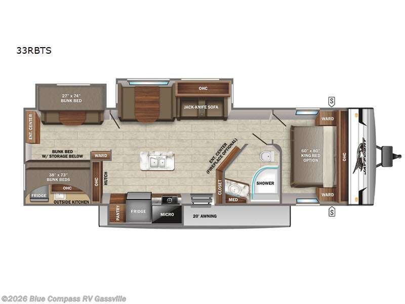 2022 Jayco Jay Flight 33RBTS - Used Travel Trailer For Sale by Blue Compass RV Gassville in Gassville, Arkansas features Slideout