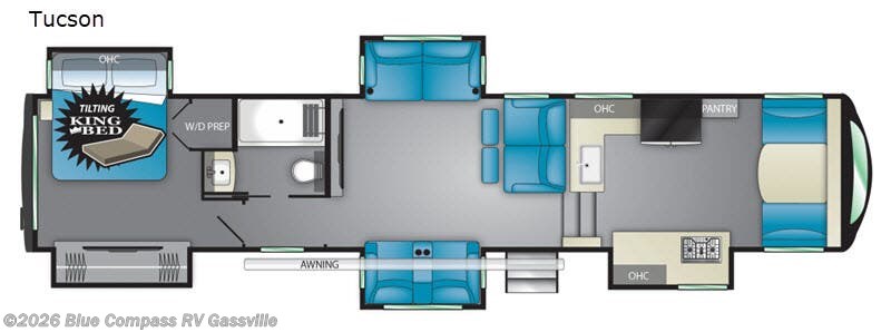 2021 Heartland Landmark 365 Tucson - Used Fifth Wheel For Sale by Blue Compass RV Gassville in Gassville, Arkansas features Slideout