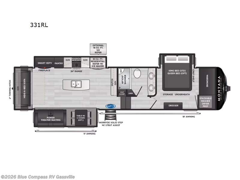 2025 Keystone Montana High Country 331RL - New Fifth Wheel For Sale by Blue Compass RV Gassville in Gassville, Arkansas features Slideout