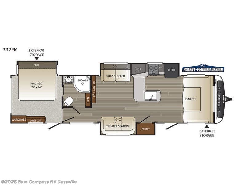 2017 Keystone Outback 332FK - Used Travel Trailer For Sale by Blue Compass RV Gassville in Gassville, Arkansas features Slideout