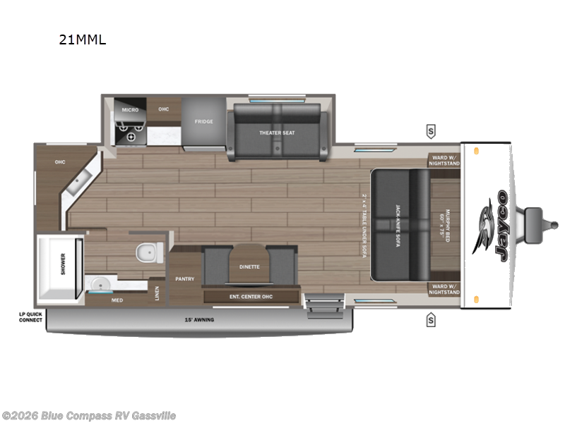 2027 Jayco Jay Feather 21MML - New Travel Trailer For Sale by Blue Compass RV Gassville in Gassville, Arkansas features Slideout