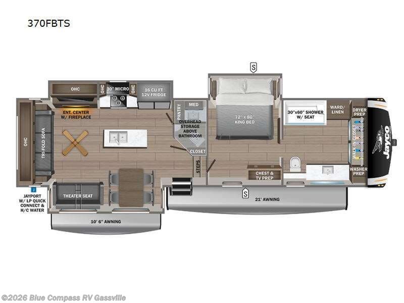 2024 Jayco Eagle 370FBTS - Used Fifth Wheel For Sale by Blue Compass RV Gassville in Gassville, Arkansas features Slideout