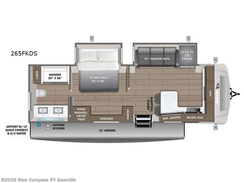 2027 Jayco Eagle 265FKDS - New Travel Trailer For Sale by Blue Compass RV Gassville in Gassville, Arkansas features Slideout