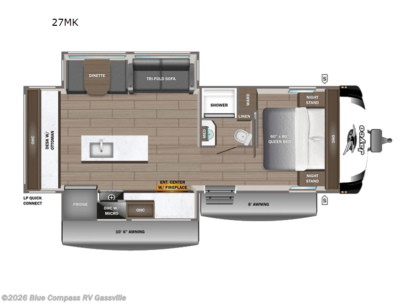2027 Jayco Jay Feather 27MK - New Travel Trailer For Sale by Blue Compass RV Gassville in Gassville, Arkansas features Slideout