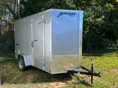 &lt;p&gt;2024 Homesteader (612IS) Intrepid 6x10, Silver, 6&#39;6&quot; Tall, SA, Double Doors, 16&quot; OC Interior wall, cross members 24&quot; OC, 2&#39; V-nose, one piece aluminum roof, LED lights, 3/4&quot; Exterior, grade plywood floor, 3/8&quot; plywood interior wall liner, 32&quot; curb side door, Interior dome lights, 15&quot; trailer rated tires, e-z lube hub axles GVWR 2990, Empty 1337, Carry 1653&lt;/p&gt;