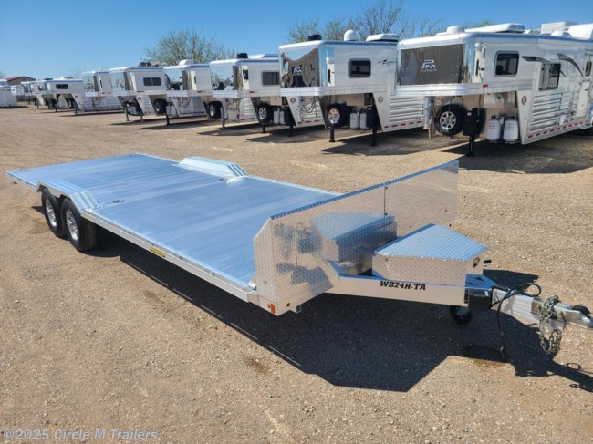 2024 Aluma WB24H-TA-EL-DOF-R-RR-RTD 8' X 24' DECK 5200# AXLES, ROLL OVER FENDERS!!