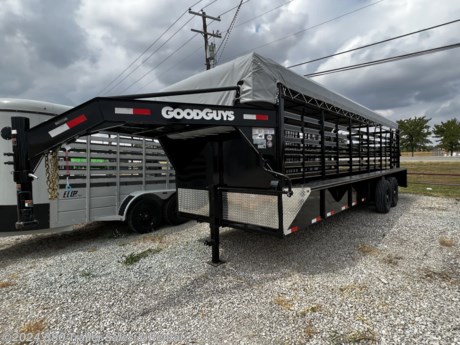 &lt;p&gt;Like new, used one time. Good chance to save on this trailer.&lt;/p&gt;
&lt;p&gt;24&#39; Bar Top Goose Neck Livestock Trailer&lt;/p&gt;
&lt;p&gt;8&quot; I-Bean Neck&lt;/p&gt;
&lt;p&gt;Diamond Plate Rock Shield&lt;/p&gt;
&lt;p&gt;10K Drop Leg Jack&lt;/p&gt;
&lt;p&gt;(2) 7K Axles with electric brakes&lt;/p&gt;
&lt;p&gt;Full escape door&lt;/p&gt;
&lt;p&gt;Full swing rear gate with slider&lt;/p&gt;
&lt;p&gt;&amp;nbsp;&lt;/p&gt;