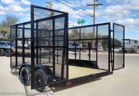 6&#39; Expanded Metal Sides, Rear Barn Doors, Weed Eater Rack &amp;amp; Shovel Rack!&lt;br&gt; &lt;br&gt; **CALL FOR AVAILABILITY; TRAILER NOT GUARANTEED TO BE IN STOCK**&lt;br&gt;&lt;br&gt;6&#39; Sides?! Yep, she&#39;s a beast, but she&#39;s a beast that can GET. IT. DONE. Hauling trash, brush, whatever it may be, this trailer has the height to do it. 15&quot; radial tires, rear barn doors, weed eater and shovel rack, ummm yep! This trailer is more than just a hauling companion; it&#39;s your trusted ally for every landscaping venture.&lt;br&gt;&lt;br&gt;(1) 3,500lb Dexter Spring Axle - No Brakes - 2990#GVWR&lt;br&gt;(1) 3,500lb Dexter Spring Axle w/ Electric Brake&lt;br&gt;2&quot; Low Profile Ram Coupler - Safety Chains&lt;br&gt;2,000lb Flip Jack&lt;br&gt;4&quot; Channel Wrap Tongue&lt;br&gt;3x2x3/16&quot; Angle Frame &amp;amp; Crossmembers&lt;br&gt;2x2x1/8&quot; Angle Uprights&lt;br&gt;72&quot; Expanded Metal Sides&lt;br&gt;ST205/75R15&quot; Radial 6 Ply Tires&lt;br&gt;Spare Mount (Tire Not Included)&lt;br&gt;Smooth Steel Fenders&lt;br&gt;2&quot; Treated Pine Floor&lt;br&gt;4&#39; Spring Loaded Gate&lt;br&gt;Stake Pockets&lt;br&gt;LED Lighting&lt;br&gt;7 Way Plug&lt;br&gt;Weedeater Rack&lt;br&gt;&lt;br&gt;**2 Year Warranty**&lt;br&gt;&lt;br&gt;The Advertised Prices Do Not Include:&lt;br&gt;**Licensing**Tax&lt;br&gt;&lt;br&gt;Come In &amp;amp; See Us At:&lt;br&gt;7291 S. Frances Ave.&lt;br&gt;Call Us At: 520-574-1968&lt;br&gt;&lt;br&gt;Visit Us on the Web: www.apctrailers.com&lt;br&gt;&lt;br&gt;Remember we handle all your Trailer Sales, Parts, Service &amp;amp; Repair Needs!!!&lt;br&gt;&lt;br&gt;-We have over 300 trailers in stock for you to choose from&lt;br&gt;-We repair trailers of all types &amp;amp; brands&lt;br&gt;-Over 10,000 sq. ft. of parts&lt;br&gt;-We install parts, weld &amp;amp; customize trailers&lt;br&gt;&lt;br&gt;Please call or stop in today to meet with our family of staff members &amp;amp; get yourself a new trailer!&lt;br&gt;&lt;br&gt;Inventory Viewing Hours:&lt;br&gt;MONDAY: 8:30AM - 4:30PM&lt;br&gt;TUESDAY: 8:30AM - 4:30PM&lt;br&gt;WEDNESDAY: 8:30AM - 4:30PM&lt;br&gt;THURSDAY: 8:30AM - 4:30PM&lt;br&gt;FRIDAY: 8:30AM - 4:30PM&lt;br&gt;SATURDAY:10:00AM - 1:30PM&lt;br&gt;SUNDAY: Closed&lt;br&gt;&lt;br&gt;Keywords: Apc trailers, cargo trailers for sale Tucson, iron bull trailers, trailers for sale Tucson, apc equipment, trailer sales tucon, apc trailers Tucson, car hauler trailer, dump trailer for sale, Tucson trailer sales, dump trailers for sale Tucson, horse trailers for sale Tucson, apc trailer, coffee creek trailers, landscape trailer, buy tilt trailers, tilt trailer dealership, gooseneck trailers near me, tilt cargo trailers for sale, trailer accessories and parts, east Texas trailer dealer, east Texas trailer, trailer parts delco prices, equipment trailers for sale, truckbed, truck beds for sale, flatbed, flatbed truck, flatbed dealer, enclosed trailer for sale, enclosed trailer Tucson, dump trailer, dump trailer for sale, aluma trailer, aluma trailers Tucson, car haulers, car trailers Tucson, stock and horse trailer, CM truck bed, Norstar truck beds, trailer dealership Tucson, rawmaxx trailer, rawmaxx Arizona, rawmaxx Tucson, utility trailer, enclosed trailer supply, used cargo trailers for sale near me, pickup truck beds, atv trailers, cargo trailer parts, motorcycle trailer, wells cargo trailers, haulmark trailers, atv trailers for sale, new trailers for sale, aluma trailer prices, aluma trailers Arizona, aluminum trailers for sale, car haulers for sale, cargo express trailers for sale, CM RD bed, CM TMX bed, CM SK bed, timpte 1020, timpte 720, landscape trailer, pre-owned inventory, top hat utility trailer, bwise trailers, bwise dealership, auto trailers, aluma lite, bear track, primo, big tex, CAM superline, car mate, cargo mate, cargopro, cargo pro trailers, carry on trailer, carry-on trailer, continental cargo, cargo wagon trailer, covered wagon trailers, hh trailer, H&amp;amp;H, diamond c, hilsboro, horizon trailer, iron panther trailers, lamar, load rite, load trail, look trailers, maxxd, gr trailers, gr bumpers, mirage trailers, pace American trailers, pj trailers, stealth trailers, alcom, zieman trailer, aluminum car hauler, aluminum tilt, aluminum utility, atv trailer, utv trailer, car hauler, car hauler covered, car hauler enclosed, deck over, enclosed car trailer, enclosed cargo, enclosed motorcycle, equipment hauler, equipment trailer, roll off dump, roll off bin, roll off dumpster, rdx, trailer financing, trailer rent to own, trailer RTO, trailer lease to own, Shef http://www.apctrailers.com/--xInventoryDetail?id=13002802