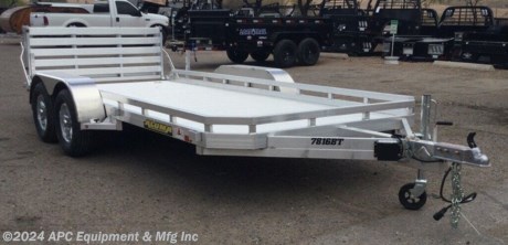 Bi-Fold Tailgate, Rear Stabilizer Jacks &amp;amp; Recessed Tie Downs!&lt;br&gt; &lt;br&gt; &lt;br&gt;**CALL FOR AVAILABILITY; TRAILER NOT GUARANTEED TO BE IN STOCK**&lt;br&gt;&lt;br&gt; We&#39;re going to call this fun fact Friday. Yes, you might be reading this on say, a Wednesday, or god forbid, a Monday, ick, but just get in that Friday state of mind. Aluma trailers are pretty special when it comes to a gate. They rate their gates to handle the same amount of weight that the trailer can carry. What is really amazing about that, is the functionality of this trailer. UTV? Check! Motorcyle? Check! Small car, SUV or Jeep? Check! Just remember, if it&#39;s the cargo capacity or less, load &#39;er up!&lt;br&gt;&lt;br&gt;(2) 3,500lb Rubber Torsion Axles/EZ Lube Hubs/Electric Brakes&lt;br&gt;2 5/16&quot; Coupler - Safety Chains&lt;br&gt;A-Frame Aluminum Tongue/48&quot; Long&lt;br&gt;1,500lb Swivel Jack&lt;br&gt;ST205/75R14&quot; LRC Radial Tires/Aluminum Wheels&lt;br&gt;Removeable Aluminum Teardrop Fenders&lt;br&gt;Extruded Aluminum Floor&lt;br&gt;Front &amp;amp; Side Retaining Rails&lt;br&gt;Aluminum Bi-Fold Tailgate&lt;br&gt;(6) Stake Pockets&lt;br&gt;(4) Recessed Tie Rings, SS 2,000lb&lt;br&gt;(2) Aluminum Stabilizer Jacks&lt;br&gt;LED Lighting&lt;br&gt;Overall Width: 101.5&quot;&lt;br&gt;Overall Length: 245&quot;&lt;br&gt;&lt;br&gt;**5 Year Warranty**&lt;br&gt;&lt;br&gt;The Advertised Prices Do Not Include:&lt;br&gt;*Licensing&lt;br&gt;*Tax&lt;br&gt;&lt;br&gt;Come In &amp;amp; See Us At:&lt;br&gt;7291 S. Frances Ave.&lt;br&gt;Call Us At: 520-574-1968&lt;br&gt;&lt;br&gt;Visit Us on the Web: www.apctrailers.com&lt;br&gt;&lt;br&gt;Remember we handle all your Trailer Sales, Parts, Service &amp;amp; Repair Needs!!!&lt;br&gt;&lt;br&gt;-We have over 300 trailers in stock for you to choose from&lt;br&gt;-We repair trailers of all types &amp;amp; brands&lt;br&gt;-Over 10,000 sq. ft. of parts&lt;br&gt;-We install parts, weld &amp;amp; customize trailers&lt;br&gt;&lt;br&gt;Please call or stop in today to meet with our family of staff members and get yourself a new trailer! www.apctrailers.com&lt;br&gt;Inventory Viewing Hours:&lt;br&gt;MONDAY: 8:30AM - 4:30PM&lt;br&gt;TUESDAY: 8:30AM - 4:30PM&lt;br&gt;WEDNESDAY: 8:30AM - 4:30PM&lt;br&gt;THURSDAY: 8:30AM - 4:30PM&lt;br&gt;FRIDAY: 8:30AM - 4:30PM&lt;br&gt;SATURDAY:10:00AM - 1:30PM&lt;br&gt;SUNDAY: Closed&lt;br&gt;&lt;br&gt;Keywords: Apc trailers, cargo trailers for sale Tucson, iron bull trailers, trailers for sale Tucson, apc equipment, trailer sales tucon, apc trailers Tucson, car hauler trailer, dump trailer for sale, Tucson trailer sales, dump trailers for sale Tucson, horse trailers for sale Tucson, apc trailer, coffee creek trailers, landscape trailer, buy tilt trailers, tilt trailer dealership, gooseneck trailers near me, tilt cargo trailers for sale, trailer accessories and parts, east Texas trailer dealer, east Texas trailer, trailer parts delco prices, equipment trailers for sale, truckbed, truck beds for sale, flatbed, flatbed truck, flatbed dealer, enclosed trailer for sale, enclosed trailer Tucson, dump trailer, dump trailer for sale, aluma trailer, aluma trailers Tucson, car haulers, car trailers Tucson, stock and horse trailer, CM truck bed, Norstar truck beds, trailer dealership Tucson, rawmaxx trailer, rawmaxx Arizona, rawmaxx Tucson, utility trailer, enclosed trailer supply, used cargo trailers for sale near me, pickup truck beds, atv trailers, cargo trailer parts, motorcycle trailer, wells cargo trailers, haulmark trailers, atv trailers for sale, new trailers for sale, aluma trailer prices, aluma trailers Arizona, aluminum trailers for sale, car haulers for sale, cargo express trailers for sale, CM RD bed, CM TMX bed, CM SK bed, timpte 1020, timpte 720, landscape trailer, pre-owned inventory, top hat utility trailer, bwise trailers, bwise dealership, auto trailers, aluma lite, bear track, primo, big tex, CAM superline, car mate, cargo mate, cargopro, cargo pro trailers, carry on trailer, carry-on trailer, continental cargo, cargo wagon trailer, covered wagon trailers, hh trailer, H&amp;amp;H, diamond c, hilsboro, horizon trailer, iron panther trailers, lamar, load rite, load trail, look trailers, maxxd, gr trailers, gr bumpers, mirage trailers, pace American trailers, pj trailers, stealth trailers, alcom, zieman trailer, aluminum car hauler, aluminum tilt, aluminum utility, atv trailer, utv trailer, car hauler, car hauler covered, car hauler enclosed, deck over, enclosed car trailer, enclosed cargo, enclosed m http://www.apctrailers.com/--xInventoryDetail?id=13529533