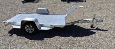 One Place Motorcycle Trailer - Aluminum Salt Shield/Rock Guard &amp;amp; Motorcycle Bracket!&lt;br&gt; &lt;br&gt; **CALL FOR AVAILABILITY; TRAILER NOT GUARANTEED TO BE IN STOCK**&lt;br&gt;You work hard so your motorcycle can have a better life. Why not upgrade and put them on an all aluminum trailer? This unit even has a rockguard to ensure no rock chips fly up. The under deck ramp pull out means less incline, so even those big baggers can ride on up with a breeze. Sturgis anyone?&lt;br&gt;&lt;br&gt;2,000lb Rubber Torsion Axle- No Brakes- 2,000lb GVWR- EZ Lube Hubs&lt;br&gt;2&quot; Coupler - Safety Chains&lt;br&gt;800lb Swivel Tongue Jack&lt;br&gt;ST175/80R13&quot; Radial Tires&lt;br&gt;Aluminum Wheels&lt;br&gt;Aluminum Fenders&lt;br&gt;24&quot; Aluminum Salt Shield/Rock Guard&lt;br&gt;Extruded Aluminum Floor&lt;br&gt;45.5x67&quot; Aluminum Ramp&lt;br&gt;(4) Tie Down Loops&lt;br&gt;LED Lighting&lt;br&gt;2&#39; Motorcycle Bracket&lt;br&gt;Overall Width= 75.5&quot;&lt;br&gt;Overall Length= 172&quot;&lt;br&gt;&lt;br&gt;**5 Year Warranty**&lt;br&gt;&lt;br&gt;The Advertised Prices Do Not Include:&lt;br&gt;*Licensing&lt;br&gt;*Tax&lt;br&gt;&lt;br&gt;Come In &amp;amp; See Us At:&lt;br&gt;7291 S. Frances Ave.&lt;br&gt;Call Us At: 520-574-1968&lt;br&gt;&lt;br&gt;Visit Us on the Web: www.apctrailers.com&lt;br&gt;&lt;br&gt;Remember we handle all your Trailer Sales, Parts, Service &amp;amp; Repair Needs!!!&lt;br&gt;&lt;br&gt;-We have over 300 trailers in stock for you to choose from&lt;br&gt;-We repair trailers of all types &amp;amp; brands&lt;br&gt;-Over 10,000 sq. ft. of parts&lt;br&gt;-We install parts, weld &amp;amp; customize trailers&lt;br&gt;&lt;br&gt;Please call or stop in today to meet with our family of staff members &amp;amp; get yourself a new trailer!&lt;br&gt;&lt;br&gt;Inventory Viewing Hours:&lt;br&gt;MONDAY: 8:30AM - 4:30PM&lt;br&gt;TUESDAY: 8:30AM - 4:30PM&lt;br&gt;WEDNESDAY: 8:30AM - 4:30PM&lt;br&gt;THURSDAY: 8:30AM - 4:30PM&lt;br&gt;FRIDAY: 8:30AM - 4:30PM&lt;br&gt;SATURDAY:10:00AM - 1:30PM&lt;br&gt;SUNDAY: Closed&lt;br&gt;&lt;br&gt;Keywords: Apc trailers, cargo trailers for sale Tucson, iron bull trailers, trailers for sale Tucson, apc equipment, trailer sales tucon, apc trailers Tucson, car hauler trailer, dump trailer for sale, Tucson trailer sales, dump trailers for sale Tucson, horse trailers for sale Tucson, apc trailer, coffee creek trailers, landscape trailer, buy tilt trailers, tilt trailer dealership, gooseneck trailers near me, tilt cargo trailers for sale, trailer accessories and parts, east Texas trailer dealer, east Texas trailer, trailer parts delco prices, equipment trailers for sale, truckbed, truck beds for sale, flatbed, flatbed truck, flatbed dealer, enclosed trailer for sale, enclosed trailer Tucson, dump trailer, dump trailer for sale, aluma trailer, aluma trailers Tucson, car haulers, car trailers Tucson, stock and horse trailer, CM truck bed, Norstar truck beds, trailer dealership Tucson, rawmaxx trailer, rawmaxx Arizona, rawmaxx Tucson, utility trailer, enclosed trailer supply, used cargo trailers for sale near me, pickup truck beds, atv trailers, cargo trailer parts, motorcycle trailer, wells cargo trailers, haulmark trailers, atv trailers for sale, new trailers for sale, aluma trailer prices, aluma trailers Arizona, aluminum trailers for sale, car haulers for sale, cargo express trailers for sale, CM RD bed, CM TMX bed, CM SK bed, timpte 1020, timpte 720, landscape trailer, pre-owned inventory, top hat utility trailer, bwise trailers, bwise dealership, auto trailers, aluma lite, bear track, primo, big tex, CAM superline, car mate, cargo mate, cargopro, cargo pro trailers, carry on trailer, carry-on trailer, continental cargo, cargo wagon trailer, covered wagon trailers, hh trailer, H&amp;amp;H, diamond c, hilsboro, horizon trailer, iron panther trailers, lamar, load rite, load trail, look trailers, maxxd, gr trailers, gr bumpers, mirage trailers, pace American trailers, pj trailers, stealth trailers, alcom, zieman trailer, aluminum car hauler, aluminum tilt, aluminum utility, atv trailer, utv trailer, car hauler, car hauler covered, car hauler enclosed, deck over, enclosed car trailer, enclosed cargo, enclosed motorcycle, equipment hauler, equipment trailer, roll off dump, roll off bin, roll off dumpster, rdx, trailer financing, trailer rent to own, trailer RTO, trailer lease to own, Sheffield financial, synchrony bank, lendmark financial, c3 rentals, hometown capital, click lease, business financing, trailer tires, trailer axle, trailer http://www.apctrailers.com/--xInventoryDetail?id=9027242