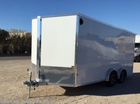 All Aluminum Frame &amp;amp; 88&quot; Interior Height Rear Canopy w/ Lights!&lt;br&gt; &lt;br&gt; **CALL FOR AVAILABILITY; TRAILER NOT GUARANTEED TO BE IN STOCK**&lt;br&gt;&lt;br&gt;Investing in an Alcom trailer isn&amp;#8217;t just to have one of the most sharp looking units on the road, but also practical. These Stealth units with the UTV package will give you many extras that will make towing your toys easy peasy. Each trailer has the extra 24&amp;#8221; in the front slope v-nose and the 85&amp;#8221; rear door height for those extra tall machines. Torsion spread axles will give you the ultimate smooth ride to save your body before you hit the trails! An all aluminum frame means light weight- less than 2,500lbs, a rust-free frame and minimal upkeep on the exterior body. The interior slide track with (4) d-rings gives you plenty of options on tying down. We&amp;#8217;ve also thrown on an optional rear spoiler with built in lighting to make nighttime loading less of a pain. What&amp;#8217;s more to love and need in a trailer?! Come check it out today!&lt;br&gt;&lt;br&gt;24&quot; Sloped V-Front -24&quot; Stoneguard&lt;br&gt;One piece Aluminum Roof- Screwless .030 Bonded Sides- 3&quot; Exterior Trim&lt;br&gt;(2) 3,500 Braked Torsion Ride Axles -Spread Axle Design&lt;br&gt;2 5/16&quot; Coupler w/ Safety Chains&lt;br&gt;2,000lb Center Jack w/Foot&lt;br&gt;205/75R 15&quot; Radial Tires- 15&quot; Aluminum Rims&lt;br&gt;Smooth Aluminum Fenders&lt;br&gt;2&quot;x4&quot; Integrated Frame&lt;br&gt;24&quot; O/C Floor &amp;amp; Roof Studs - 16&quot; O/C Wall Studs&lt;br&gt;3/4&quot; Water Resistant Decking- 3/8&quot; Water Resistant Interior Walls- Interior Cove Trim - Rear Canopy w/ Lighting&lt;br&gt;Approximate Interior Height: 88&quot;/85&quot; Rear Door Height&lt;br&gt;(2) Rows of Slide Track w/ (4) Sliding D-Rings&lt;br&gt;Rear Ramp w/ Spring Assist&lt;br&gt;32&quot; x 78&quot; Side Door w/ Paddle Handle&lt;br&gt;Plastic Salem Vents&lt;br&gt;Exterior LED Lighting -(2) Dome Light w/Switch&lt;br&gt;7-Way Plug&lt;br&gt;&lt;br&gt;&lt;br&gt;**4-Year Limited Warranty**&lt;br&gt;&lt;br&gt;The Advertised Prices Do Not Include:&lt;br&gt;*Licensing&lt;br&gt;*Tax&lt;br&gt;&lt;br&gt;Come In &amp;amp; See Us At:&lt;br&gt;7291 S. Frances Ave.&lt;br&gt;Call Us At: 520-574-1968&lt;br&gt;&lt;br&gt;Visit Us on the Web: www.apctrailers.com&lt;br&gt;&lt;br&gt;Remember we handle all your Trailer Sales, Parts, Service &amp;amp; Repair Needs!!!&lt;br&gt;&lt;br&gt;-We have over 300 trailers in stock for you to choose from&lt;br&gt;-We repair trailers of all types &amp;amp; brands&lt;br&gt;-Over 10,000 sq. ft. of parts&lt;br&gt;-We install parts, weld &amp;amp; customize trailers&lt;br&gt;&lt;br&gt;Please call or stop in today to meet with our family of staff members and get yourself a new trailer!&lt;br&gt;&lt;br&gt;Inventory Viewing Hours:&lt;br&gt;MONDAY: 8:30AM - 4:30PM&lt;br&gt;TUESDAY: 8:30AM - 4:30PM&lt;br&gt;WEDNESDAY: 8:30AM - 4:30PM&lt;br&gt;THURSDAY: 8:30AM - 4:30PM&lt;br&gt;FRIDAY: 8:30AM - 4:30PM&lt;br&gt;SATURDAY:10:00AM - 1:30PM&lt;br&gt;SUNDAY: Closed&lt;br&gt;&lt;br&gt;Keywords: Apc trailers, cargo trailers for sale Tucson, iron bull trailers, trailers for sale Tucson, apc equipment, trailer sales tucon, apc trailers Tucson, car hauler trailer, dump trailer for sale, Tucson trailer sales, dump trailers for sale Tucson, horse trailers for sale Tucson, apc trailer, coffee creek trailers, landscape trailer, buy tilt trailers, tilt trailer dealership, gooseneck trailers near me, tilt cargo trailers for sale, trailer accessories and parts, east Texas trailer dealer, east Texas trailer, trailer parts delco prices, equipment trailers for sale, truckbed, truck beds for sale, flatbed, flatbed truck, flatbed dealer, enclosed trailer for sale, enclosed trailer Tucson, dump trailer, dump trailer for sale, aluma trailer, aluma trailers Tucson, car haulers, car trailers Tucson, stock and horse trailer, CM truck bed, Norstar truck beds, trailer dealership Tucson, rawmaxx trailer, rawmaxx Arizona, rawmaxx Tucson, utility trailer, enclosed trailer supply, used cargo trailers for sale near me, pickup truck beds, atv trailers, cargo trailer parts, motorcycle trailer, wells cargo trailers, haulmark trailers, atv trailers for sale, new trailers for sale, aluma trailer prices, aluma trailers Arizona, aluminum trailers for sale, car haulers for sale, cargo express trailers for sale, CM RD bed, CM TMX bed, CM SK bed, timpte 1020, timpte 720, landscape trailer, pre-owned inventory, top hat utility trailer, bwise trailers, bwise dealership, auto trailers, aluma lite, bear track, primo, big tex, CAM superline, car ma http://www.apctrailers.com/--xInventoryDetail?id=14641485