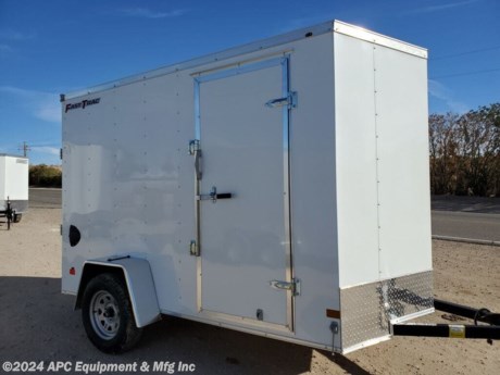 Tie Downs &amp;amp; Sidewall Vents!&lt;br&gt; &lt;br&gt; **CALL FOR AVAILABILITY; TRAILER NOT GUARANTEED TO BE IN STOCK**&lt;br&gt;&lt;br&gt;This S/A 6X10 FastTrac trailer features an interior height of 6&#39;6&quot;, tie downs &amp;amp; sidewall vents. The FastTrac brings a whole new level of value to the light-duty recreational cargo trailer market. A balanced combination of versatality &amp;amp; affordability, the FastTrac delivers on all fronts. From its unpretentious styling to its uncompromising dependability, only Wells Cargo could pack so much value into an entry-level trailer.&lt;br&gt;&lt;br&gt;FT610S2&lt;br&gt;FastTrac&lt;br&gt;Steel Frame&lt;br&gt;Additional 18&quot; V-Front&lt;br&gt;Flat Roof&lt;br&gt;2&quot; 5,000lb Coupler&lt;br&gt;Z Crossmembers 24&quot; On Center&lt;br&gt;2&quot;x3&quot; Tube Main Rails&lt;br&gt;Tube Roof Bows 24&quot; On Center&lt;br&gt;6&#39;6&quot; Interior Height - Rear Door Height 72&quot;&lt;br&gt;Vertical Posts 16&quot; on Center&lt;br&gt;2,000lb Tongue Jack&lt;br&gt;Standard A-Frame Tongue &lt;br&gt;3,500lb Spring Axle, No Brakes, 2,990lb GVWR&lt;br&gt;ST205/75R15C Radial 5B Silver Mod Steel Wheel&lt;br&gt;Rear Ramp Door&lt;br&gt;32x72 Side MFG Door w/ Bar Lock&lt;br&gt;3/4&quot; PlexCore Decking&lt;br&gt;Interior Wall Liner&lt;br&gt;(4) 500lb Surface Wall Mounted Rope-Ring&lt;br&gt;(1) 12V Dome Light&lt;br&gt;License Bracket w/Separate Light&lt;br&gt;LED Tail &amp;amp; Clearance Lights&lt;br&gt;One Piece Aluminum Roof&lt;br&gt;.024 Aluminum Exterior&lt;br&gt;Smooth Aluminum Radius Fenders&lt;br&gt;16&quot; Starbright Stoneguard&lt;br&gt;Sidewall Flow-Thru Vents&lt;br&gt;&lt;br&gt;**1 Year Warranty&lt;br&gt;&lt;br&gt;The Advertised Prices Do Not Include:&lt;br&gt;*Licensing&lt;br&gt;*Tax&lt;br&gt;&lt;br&gt;Come In &amp;amp; See Us At:&lt;br&gt;7291 S. Frances Ave.&lt;br&gt;Call Us At: 520-574-1968&lt;br&gt;&lt;br&gt;Visit Us on the Web: www.apctrailers.com&lt;br&gt;&lt;br&gt;Remember we handle all your Trailer Sales, Parts, Service &amp;amp; Repair Needs!!!&lt;br&gt;&lt;br&gt;-We have over 300 trailers in stock for you to choose from&lt;br&gt;-We repair trailers of all types &amp;amp; brands&lt;br&gt;-Over 10,000 sq. ft. of parts&lt;br&gt;-We install parts, weld &amp;amp; customize trailers&lt;br&gt;&lt;br&gt;Please call or stop in today to meet with our family of staff members &amp;amp; get yourself a new trailer!&lt;br&gt;&lt;br&gt;Inventory Viewing Hours:&lt;br&gt;MONDAY: 8:30AM - 4:30PM&lt;br&gt;TUESDAY: 8:30AM - 4:30PM&lt;br&gt;WEDNESDAY: 8:30AM - 4:30PM&lt;br&gt;THURSDAY: 8:30AM - 4:30PM&lt;br&gt;FRIDAY: 8:30AM - 4:30PM&lt;br&gt;SATURDAY:10:00AM - 1:30PM&lt;br&gt;SUNDAY: Closed&lt;br&gt;&lt;br&gt;Keywords: Apc trailers, cargo trailers for sale Tucson, iron bull trailers, trailers for sale Tucson, apc equipment, trailer sales tucon, apc trailers Tucson, car hauler trailer, dump trailer for sale, Tucson trailer sales, dump trailers for sale Tucson, horse trailers for sale Tucson, apc trailer, coffee creek trailers, landscape trailer, buy tilt trailers, tilt trailer dealership, gooseneck trailers near me, tilt cargo trailers for sale, trailer accessories and parts, east Texas trailer dealer, east Texas trailer, trailer parts delco prices, equipment trailers for sale, truckbed, truck beds for sale, flatbed, flatbed truck, flatbed dealer, enclosed trailer for sale, enclosed trailer Tucson, dump trailer, dump trailer for sale, aluma trailer, aluma trailers Tucson, car haulers, car trailers Tucson, stock and horse trailer, CM truck bed, Norstar truck beds, trailer dealership Tucson, rawmaxx trailer, rawmaxx Arizona, rawmaxx Tucson, utility trailer, enclosed trailer supply, used cargo trailers for sale near me, pickup truck beds, atv trailers, cargo trailer parts, motorcycle trailer, wells cargo trailers, haulmark trailers, atv trailers for sale, new trailers for sale, aluma trailer prices, aluma trailers Arizona, aluminum trailers for sale, car haulers for sale, cargo express trailers for sale, CM RD bed, CM TMX bed, CM SK bed, timpte 1020, timpte 720, landscape trailer, pre-owned inventory, top hat utility trailer, bwise trailers, bwise dealership, auto trailers, aluma lite, bear track, primo, big tex, CAM superline, car mate, cargo mate, cargopro, cargo pro trailers, carry on trailer, carry-on trailer, continental cargo, cargo wagon trailer, covered wagon trailers, hh trailer, H&amp;amp;H, diamond c, hilsboro, horizon trailer, iron panther trailers, lamar, load rite, load trail, look trailers, maxxd, gr trailers, gr bumpers, mirage trailers, pace American trailers, pj trailers, stealth trailers, alcom, zie http://www.apctrailers.com/--xInventoryDetail?id=9595310