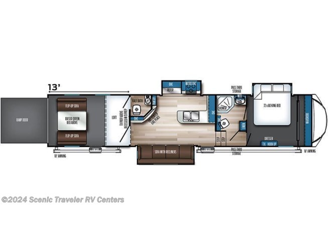 2021 Forest River Vengeance Rogue Armored 351 floorplan image