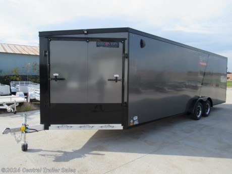 &lt;p&gt;Discovery Aero-Lite XL 7.5x29ft Aluminum Enclosed Snowmobile Trailer with 7ft Interior, 3500# Axles, Blackout Trim and Alumi-Tec Exterior Upgrade!&lt;/p&gt;
&lt;ul&gt;
&lt;li&gt;7.5W Frame&lt;/li&gt;
&lt;li&gt;.080 Alumi-Tec Screwless Exterior*&lt;/li&gt;
&lt;li&gt;Blackout Trim*&lt;/li&gt;
&lt;li&gt;3500# Spring Axles w/4&amp;rdquo; Drop&lt;/li&gt;
&lt;li&gt;ST205/75R15&amp;rdquo; Radial Tires on Aluminum Wheels&lt;/li&gt;
&lt;li&gt;60&amp;rdquo; Slant Wedge Front&lt;/li&gt;
&lt;li&gt;2&amp;rdquo;x5&amp;rdquo; Double Hollow Tube Main Frame&lt;/li&gt;
&lt;li&gt;16&amp;rdquo; O/C Wall Posts and Roof Bows&lt;/li&gt;
&lt;li&gt;24&amp;rdquo; O/C I-Beam Crossmembers&lt;/li&gt;
&lt;li&gt;2-5/16&amp;rdquo; Coupler&lt;/li&gt;
&lt;li&gt;3&amp;rdquo; Top &amp;amp; Bottom Trim (Riveted)&lt;/li&gt;
&lt;li&gt;ATP Aluminum Fenders&lt;/li&gt;
&lt;li&gt;Plastic Flo-Thru Sidewall Vents&lt;/li&gt;
&lt;li&gt;Framed for Roof Vent&lt;/li&gt;
&lt;li&gt;1 pc. Aluminum Roof&lt;/li&gt;
&lt;li&gt;24&amp;rdquo; Stoneguard&lt;/li&gt;
&lt;li&gt;9mm White Walls*&lt;/li&gt;
&lt;li&gt;&amp;frac34;&amp;rdquo; Drymax Flooring&lt;/li&gt;
&lt;li&gt;32&amp;rdquo; Side Door w/Barlock&lt;/li&gt;
&lt;li&gt;Rear Ramp Door&lt;/li&gt;
&lt;li&gt;Front Ramp Door&lt;/li&gt;
&lt;li&gt;2 Ramp Flaps w/Side Hinges&lt;/li&gt;
&lt;li&gt;Aluminum Door Hardware &amp;amp; Holdbacks&lt;/li&gt;
&lt;li&gt;LED Taillights &amp;amp; Bullet Marker Lights&lt;/li&gt;
&lt;li&gt;(2) 12V LED Dome Lights w/Switch&lt;/li&gt;
&lt;li&gt;Load Light over Each Ramp w/Switch&lt;/li&gt;
&lt;li&gt;(9) Recessed D-Rings*&lt;/li&gt;
&lt;/ul&gt;
&lt;p&gt;*Upgraded Feature&lt;/p&gt;