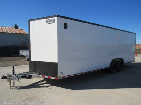 &lt;p&gt;CellTech 8.5X24ft Enclosed Cargo/Car Hauler Trailer with 7ft Interior Height, 7000# Axles and Blackout Trim.&lt;/p&gt;
&lt;ul&gt;
&lt;li&gt;Blackout Trim*&lt;/li&gt;
&lt;li&gt;7000# Axles&lt;/li&gt;
&lt;li&gt;Electric Brakes&lt;/li&gt;
&lt;li&gt;ST235/80R16 10 Ply Tires&lt;/li&gt;
&lt;li&gt;6&quot; Galvanized Steel Tube Main Frame (Double Tube)&lt;/li&gt;
&lt;li&gt;16&quot; o/c Crossmembers&lt;/li&gt;
&lt;li&gt;2-5/16&quot; Adjustable Coupler&lt;/li&gt;
&lt;li&gt;HD Drop Leg Jack&lt;/li&gt;
&lt;li&gt;Flow Through Vent System&lt;/li&gt;
&lt;li&gt;Wall Mounted Vertical E-Track (8pcs)&lt;/li&gt;
&lt;li&gt;Roof Mounted Vertical E-Track (2pcs)&lt;/li&gt;
&lt;li&gt;Anti-Skid Coating on Floor and Ramp&lt;/li&gt;
&lt;li&gt;Ramp Flap*&lt;/li&gt;
&lt;li&gt;4 D-Rings&lt;/li&gt;
&lt;li&gt;Finished Interior&lt;/li&gt;
&lt;li&gt;All LED Lights&lt;/li&gt;
&lt;li&gt;7-way Bergman Plug&lt;/li&gt;
&lt;li&gt;LED Brake Away Kit&lt;/li&gt;
&lt;li&gt;36&quot; Side Door w/Flush Lock &amp;amp; Barlock&lt;/li&gt;
&lt;/ul&gt;
&lt;div class=&quot;elementor-element elementor-element-a6e3a59 elementor-widget elementor-widget-heading&quot; data-id=&quot;a6e3a59&quot; data-element_type=&quot;widget&quot; data-widget_type=&quot;heading.default&quot;&gt;
&lt;div class=&quot;elementor-widget-container&quot;&gt;
&lt;p class=&quot;elementor-heading-title elementor-size-default&quot;&gt;The CellTech Difference - Our Patented CellTech Panels Hold Up Where Aluminum Does Not.&lt;/p&gt;
&lt;/div&gt;
&lt;/div&gt;
&lt;div class=&quot;elementor-element elementor-element-bfea5de elementor-widget elementor-widget-text-editor&quot; data-id=&quot;bfea5de&quot; data-element_type=&quot;widget&quot; data-widget_type=&quot;text-editor.default&quot;&gt;
&lt;div class=&quot;elementor-widget-container&quot;&gt;
&lt;p&gt;Constructed from patented CellTech panels, our trailers are unlike any other trailer on the road.&lt;/p&gt;
&lt;ul&gt;
&lt;li&gt;High Bending stiffness to weight ratio.&lt;/li&gt;
&lt;li&gt;Extremely durable (10 year warranty!)&lt;/li&gt;
&lt;li&gt;Made in the USA&lt;/li&gt;
&lt;li&gt;Patented&lt;/li&gt;
&lt;li&gt;Skins are hot-dipped galvanized 80ksi steel with an anti-corrosion primer and poly topcoat.&lt;/li&gt;
&lt;li&gt;Core is hot-dipped galvanized steel bonded to the skins with toughened structural adhesive.&lt;/li&gt;
&lt;/ul&gt;
&lt;/div&gt;
&lt;/div&gt;