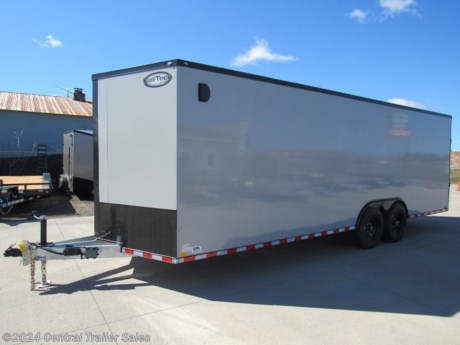 &lt;p&gt;CellTech 8.5X24ft Enclosed Cargo/Car Hauler Trailer with 7ft Interior Height, 7000# Axles, Blackout Trim, Cabinets and 50amp Electrical.&lt;/p&gt;
&lt;ul&gt;
&lt;li&gt;Blackout Trim*&lt;/li&gt;
&lt;li&gt;7000# Axles&lt;/li&gt;
&lt;li&gt;Electric Brakes&lt;/li&gt;
&lt;li&gt;ST235/80R16 14Ply Tires&lt;/li&gt;
&lt;li&gt;6&quot; Galvanized Steel Tube Main Frame (Double Tube)&lt;/li&gt;
&lt;li&gt;16&quot; o/c Crossmembers&lt;/li&gt;
&lt;li&gt;2-5/16&quot; Adjustable Coupler&lt;/li&gt;
&lt;li&gt;HD Drop Leg Jack&lt;/li&gt;
&lt;li&gt;Flow Through Vent System&lt;/li&gt;
&lt;li&gt;50amp Electrical*&lt;/li&gt;
&lt;li&gt;Upper Cabinet*&lt;/li&gt;
&lt;li&gt;Lower Cabinet*&lt;/li&gt;
&lt;li&gt;Wall Mounted Vertical E-Track (8pcs)&lt;/li&gt;
&lt;li&gt;Roof Mounted Vertical E-Track (2pcs)&lt;/li&gt;
&lt;li&gt;Anti-Skid Coating on Floor and Ramp&lt;/li&gt;
&lt;li&gt;Ramp Flap*&lt;/li&gt;
&lt;li&gt;Ramp Transition*&lt;/li&gt;
&lt;li&gt;4 D-Rings&lt;/li&gt;
&lt;li&gt;Finished Interior&lt;/li&gt;
&lt;li&gt;All LED Lights&lt;/li&gt;
&lt;li&gt;7-way Bergman Plug&lt;/li&gt;
&lt;li&gt;LED Brake Away Kit&lt;/li&gt;
&lt;li&gt;36&quot; Side Door w/Flush Lock &amp;amp; Barlock&lt;/li&gt;
&lt;/ul&gt;
&lt;p&gt;*Upgraded Feature&lt;/p&gt;
&lt;div class=&quot;elementor-element elementor-element-a6e3a59 elementor-widget elementor-widget-heading&quot; data-id=&quot;a6e3a59&quot; data-element_type=&quot;widget&quot; data-widget_type=&quot;heading.default&quot;&gt;
&lt;div class=&quot;elementor-widget-container&quot;&gt;
&lt;p class=&quot;elementor-heading-title elementor-size-default&quot;&gt;The CellTech Difference - Our Patented CellTech Panels Hold Up Where Aluminum Does Not.&lt;/p&gt;
&lt;/div&gt;
&lt;/div&gt;
&lt;div class=&quot;elementor-element elementor-element-bfea5de elementor-widget elementor-widget-text-editor&quot; data-id=&quot;bfea5de&quot; data-element_type=&quot;widget&quot; data-widget_type=&quot;text-editor.default&quot;&gt;
&lt;div class=&quot;elementor-widget-container&quot;&gt;
&lt;p&gt;Constructed from patented CellTech panels, our trailers are unlike any other trailer on the road.&lt;/p&gt;
&lt;ul&gt;
&lt;li&gt;High Bending stiffness to weight ratio.&lt;/li&gt;
&lt;li&gt;Extremely durable (10 year warranty!)&lt;/li&gt;
&lt;li&gt;Made in the USA&lt;/li&gt;
&lt;li&gt;Patented&lt;/li&gt;
&lt;li&gt;Skins are hot-dipped galvanized 80ksi steel with an anti-corrosion primer and poly topcoat.&lt;/li&gt;
&lt;li&gt;Core is hot-dipped galvanized steel bonded to the skins with toughened structural adhesive.&lt;/li&gt;
&lt;/ul&gt;
&lt;/div&gt;
&lt;/div&gt;